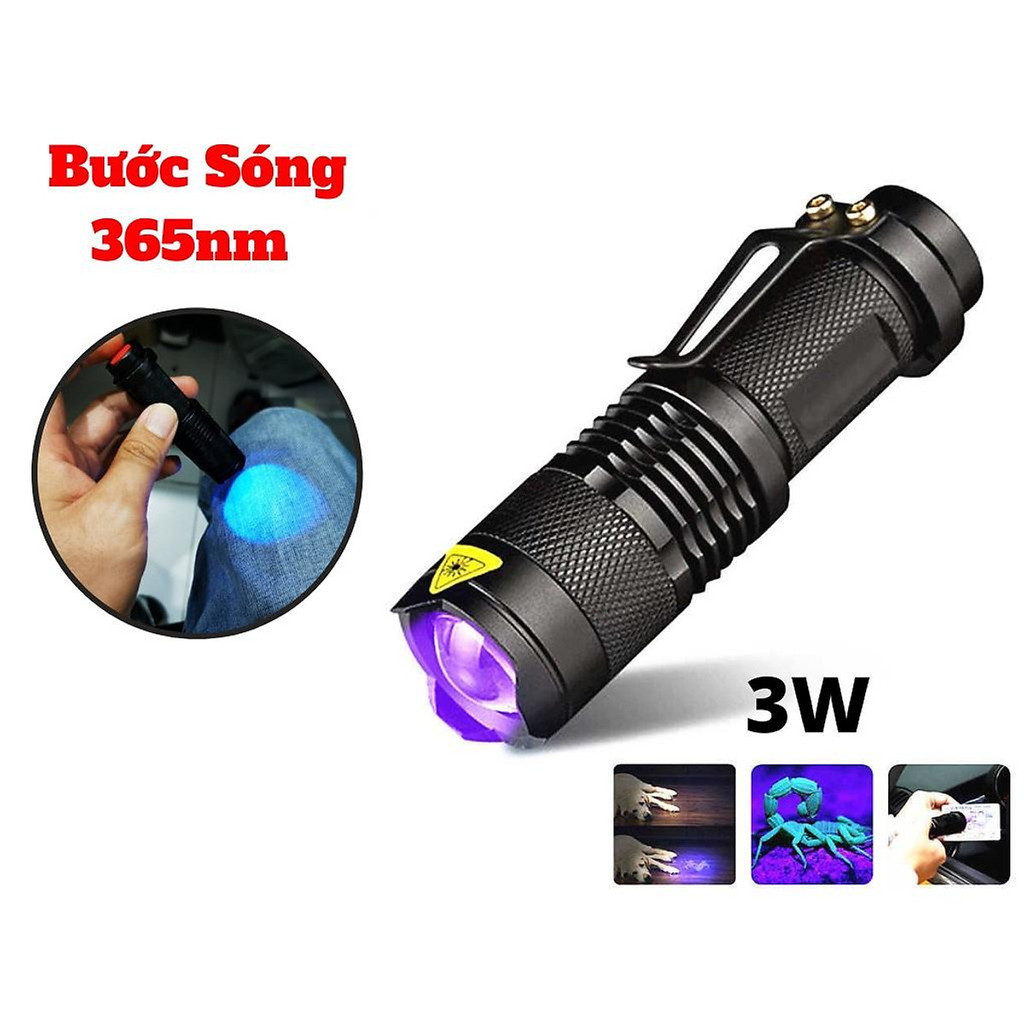 Đèn Pin Uv Q5 Bóng Led Chuyên Dùng Sấy Keo Uv, Soi Tiền, Sấy Móng ...