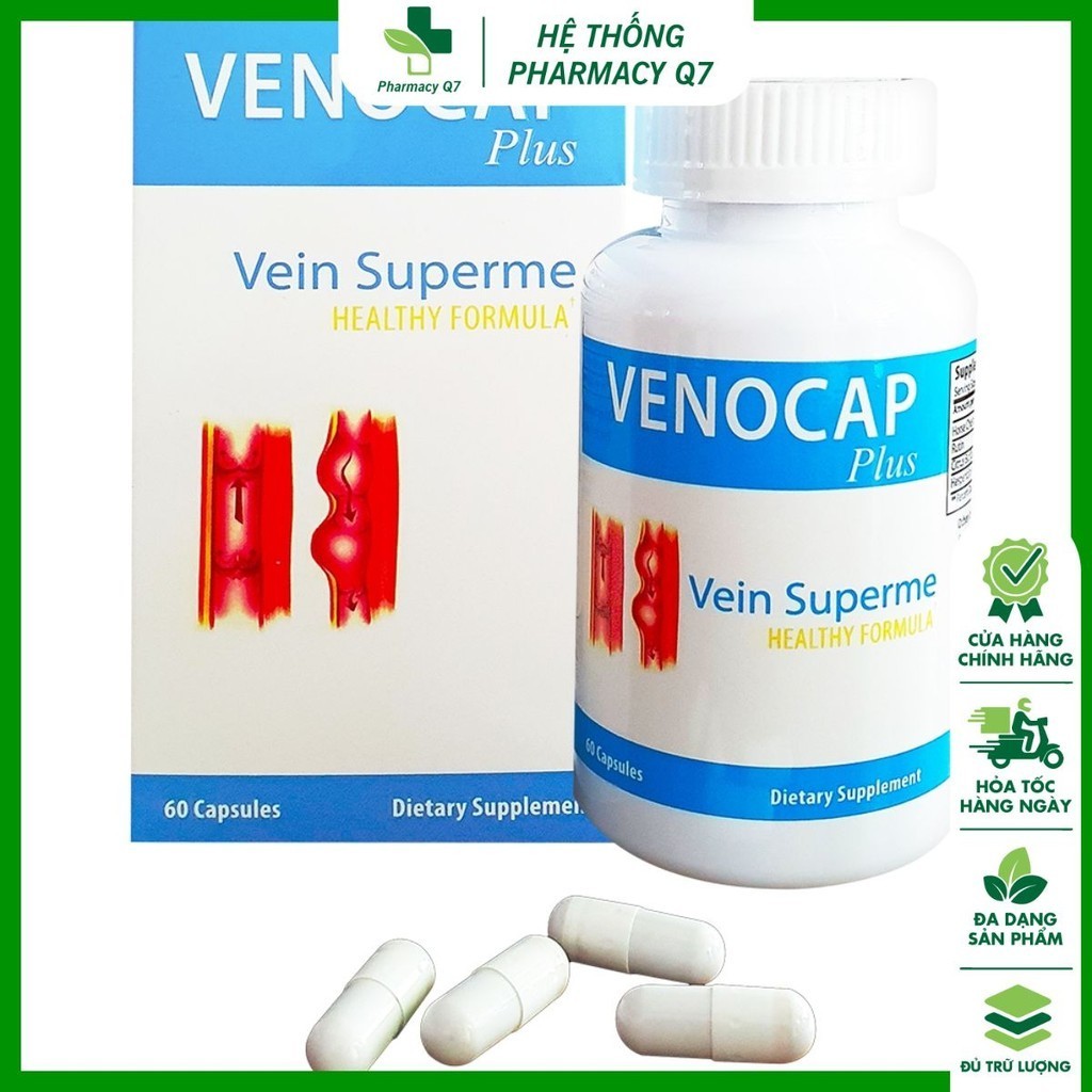 Venocap Plus hỗ trợ giảm suy giãn tĩnh mạch hộp 60 viên | Shopee Việt Nam