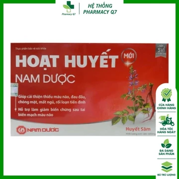 Hoạt Huyết NAM DƯỢC - Giúp cải thiện thiếu máu não, đau đầu (Hộp 50 viên) hop lon