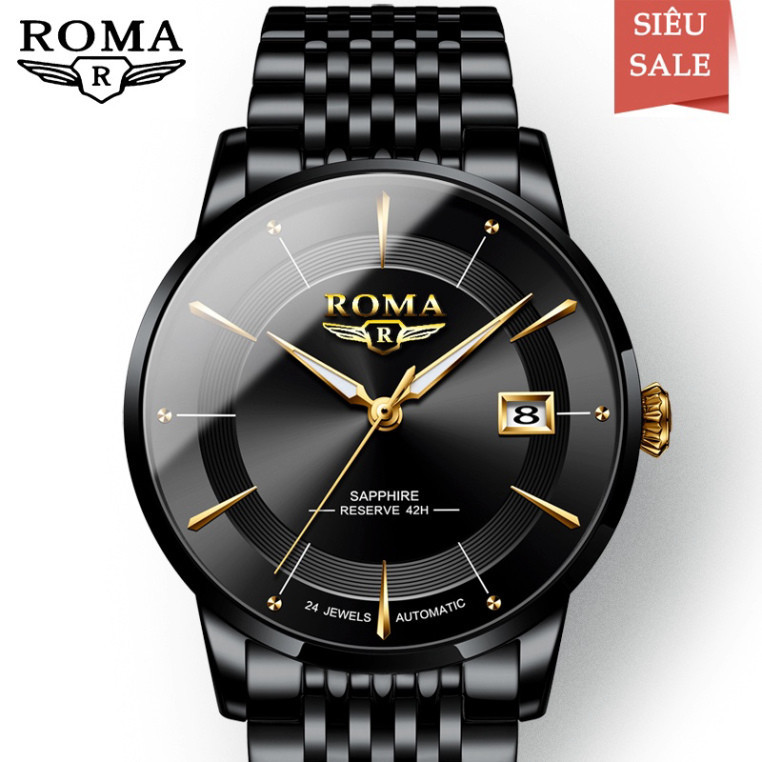 Đồng hồ Nam ROMA ITALIA P8848 Sang trọng, Khoa Thép, Chống Nước Rất Tốt, Dây Demi Đẳng Cấp