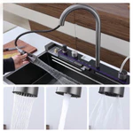 Chậu Rửa Bát 1 Hố 5 Phím Mart.home Hiển Thị Nhiệt Độ Phủ Nano Kèm Vòi Lọc Nước Thác Nước Vòi Xịt BH 10 Năm — ảnh 3