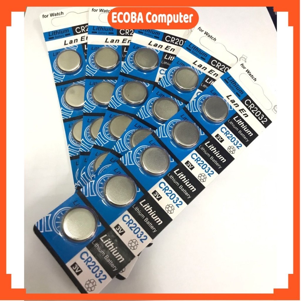 Pin 9V dùng cho bộ test mạng,..Pin Cmos CR2032 1 VỈ 5 VIÊN giao màu ...