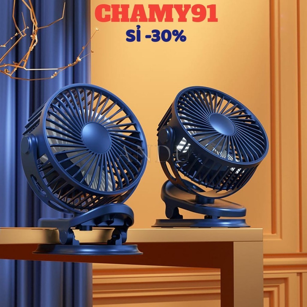 Quạt Tích Điện Mini Kẹp Bàn, Quạt Mini Tích Điện Để Bàn Cực Mát, Quạt Kẹp Bàn Chắc Chắn Cho Dân Văn Phòng Quạt Tích Điện