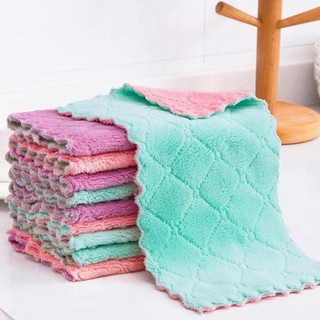 Khăn Lau Bếp Đa Năng Microfiber Set 20 Cái Siêu Thấm Hút Mềm Mịn 2 Mặt Lau Chén Bát Không Xơ Cao Cấp