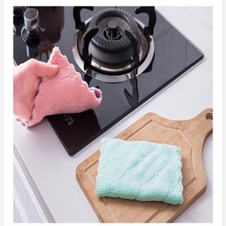 Khăn Lau Bếp Đa Năng Microfiber Set 20 Cái Siêu Thấm Hút Mềm Mịn 2 Mặt Lau Chén Bát Không Xơ Cao Cấp
