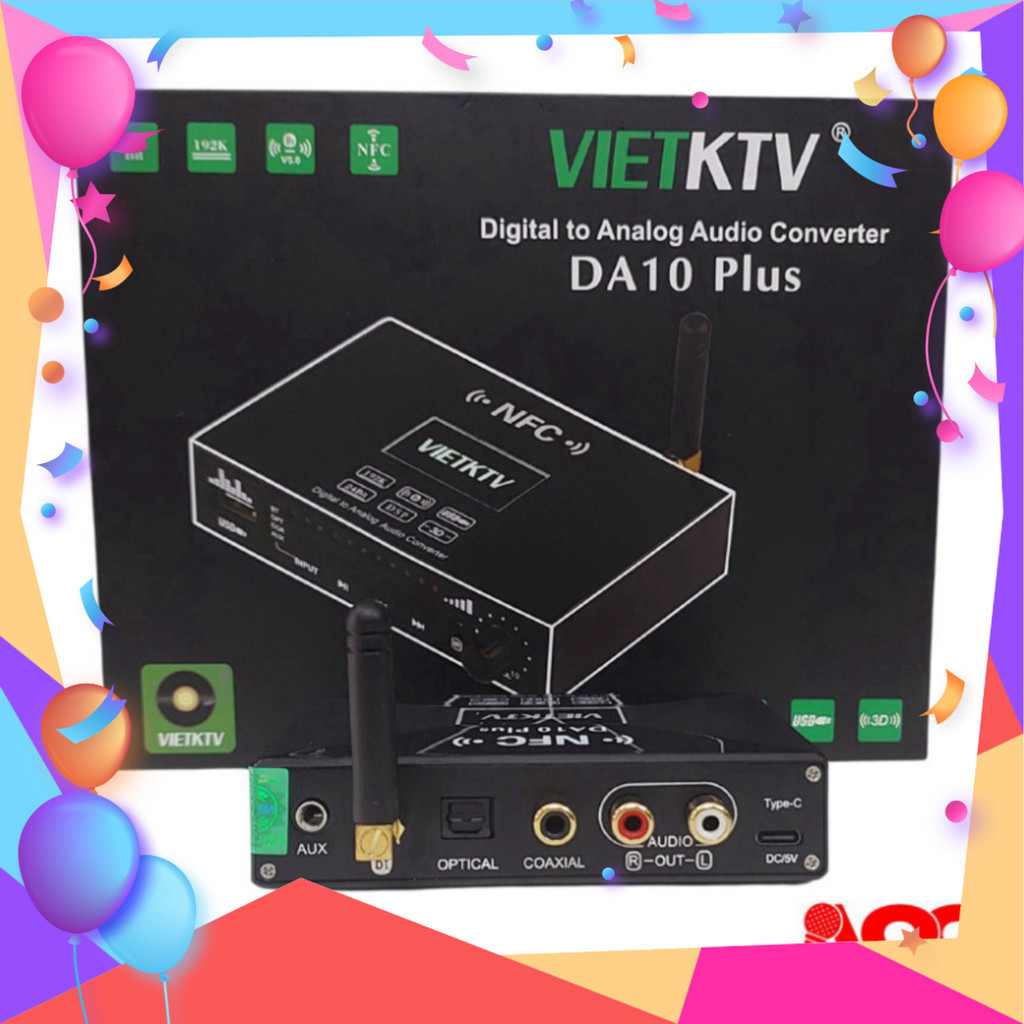 Bộ giải mã âm thanh VietKTV DA10 Plus | Chính Hãng | Bảo hành 12 Tháng