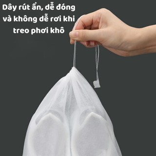 TÚI VẢI LƯỚI ĐỰNG GIÀY DÉP – SET 10 TÚI 32X38CM – DÂY RÚT CHỐNG BỤI THOÁNG KHÍ TIỆN LỢI