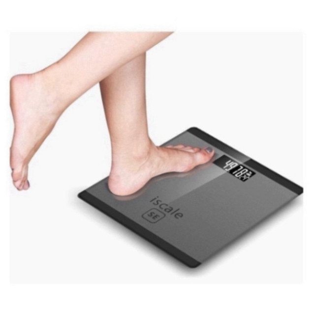 Cân sức khỏe điện tử chính hãng iScale SE 180kg màn hình LCD rõ nét kính cường lực cao cấp thiết kế gọn nhẹ