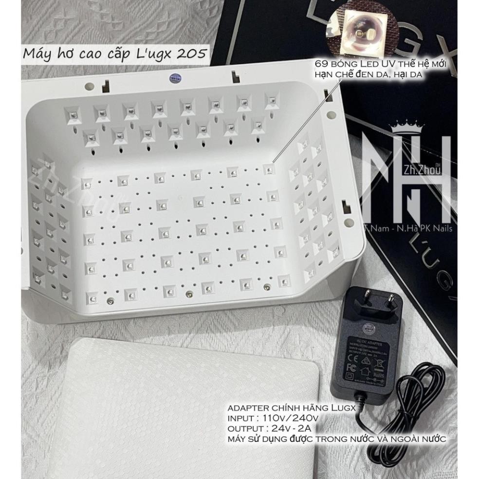 Máy hơ gel LUGX 205 chính hãng 72W 69 bóng LED/UV - Máy hơ móng nail Lugx cao cấp, tốt hơn máy T8 (bảo hành 6 tháng)