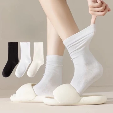 Tất Cao Cổ Nữ 3 màu - Tất Cổ Cao Phong Cách Vintage Hàn Quốc Tất Nữ Đẹp cotton được chọn màu