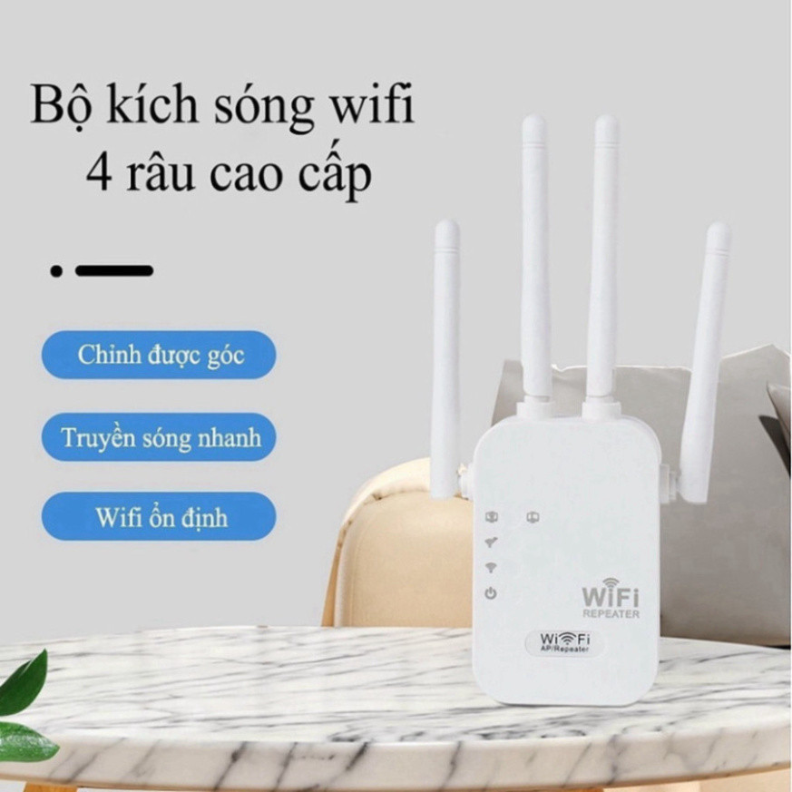 Bộ Kích Sóng Wifi 4 Râu Tốc Độ Cao 300Mbps - Bộ Kích Sóng Wifi Xuyên Tường Cải Thiện Tốc Độ Mạng HOT HOT