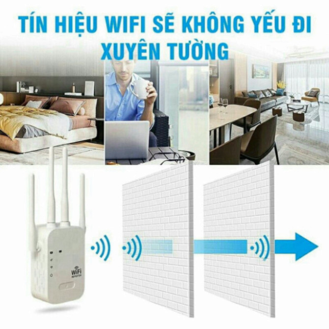 Bộ Kích Sóng Wifi 4 Râu Tốc Độ Cao 300Mbps - Bộ Kích Sóng Wifi Xuyên Tường Cải Thiện Tốc Độ Mạng HOT HOT