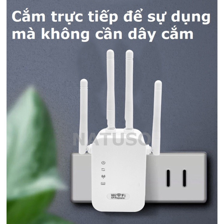 Kích sóng wifi 4 râu sóng mạnh tốc độ 300mbps hút wifi phát xuyên tường kết nối xa - KS1 HOT
