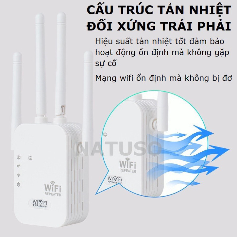 Kích sóng wifi 4 râu sóng mạnh tốc độ 300mbps hút wifi phát xuyên tường kết nối xa - KS1 HOT