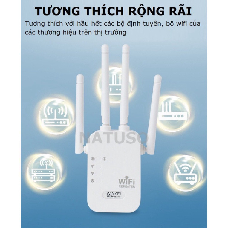 Kích sóng wifi 4 râu sóng mạnh tốc độ 300mbps hút wifi phát xuyên tường kết nối xa - KS1 HOT
