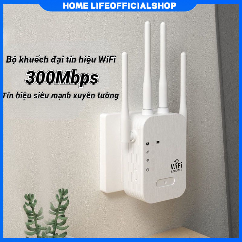 Bộ Kích Sóng Wifi 4 Râu Tốc Độ Cao 300Mbps Kiêm Cục Kích Wifi Không Dây Siêu Mạnh Bộ Kích Wifi Kết Nối Xa HOT