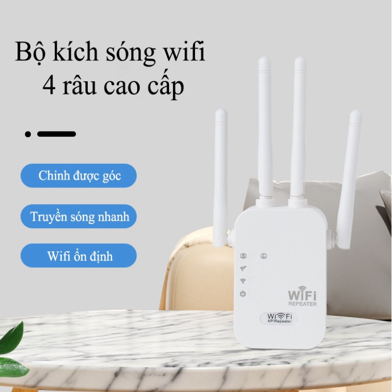 Bộ Kích Sóng Wifi 4 Râu Tốc Độ Cao 300Mbps Kiêm Cục Kích Wifi Không Dây Siêu Mạnh Bộ Kích Wifi Kết Nối Xa HOT