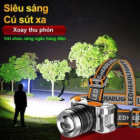 Đèn pin đội đầu siêu sáng 1 bóng chiếu xa 300m cảm biến vẫy tay, chip Led L9 Zoom xa gần, chống nước IPX6, pin trâu HOT