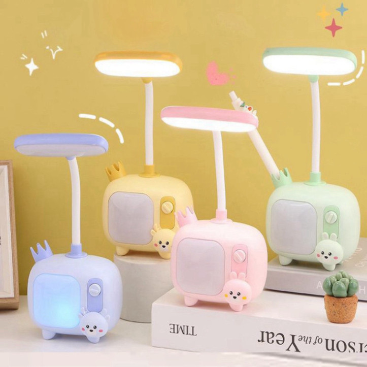 Đèn LED Để Bàn Học Bàn Làm Việc Thiết Kế Sáng Tạo Với 2 Thanh Led Rời, Cảm Ứng Tích Điện Pin, Chống Cận Thị HOT HOT HOT