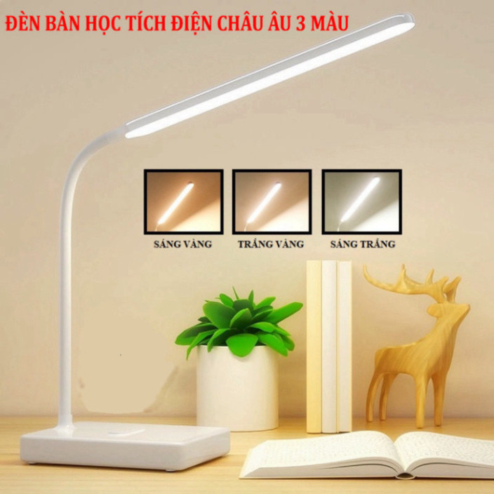 Đèn LED Để Bàn Học Bàn Làm Việc Thiết Kế Sáng Tạo Với 2 Thanh Led Rời, Cảm Ứng Tích Điện Pin, Chống Cận Thị HOT HOT HOT
