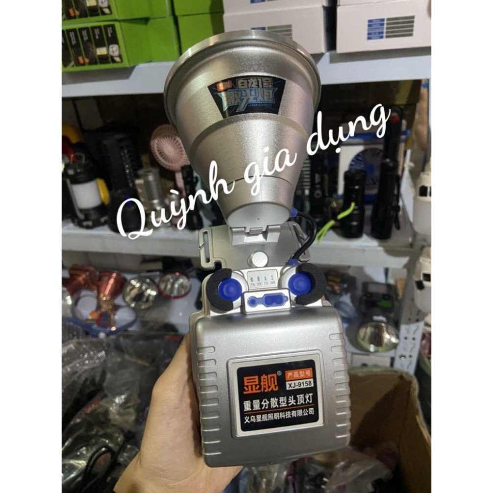 Đèn pin đội đầu siêu sáng xj 9158 chiếu xa kèm theo 2 kính đổi màu ntt