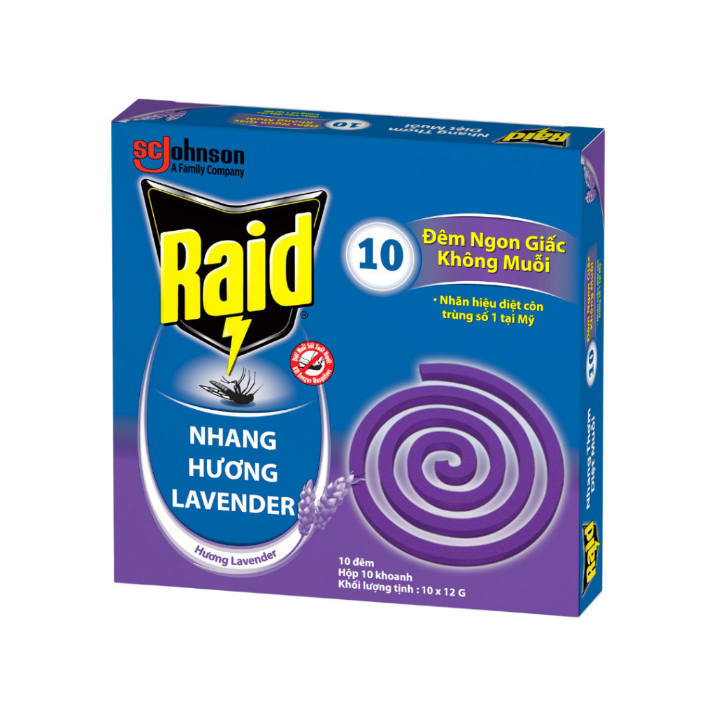 Ảnh RAID Nhang Diệt Muỗi Hương Lavender 10 Khoanh 2