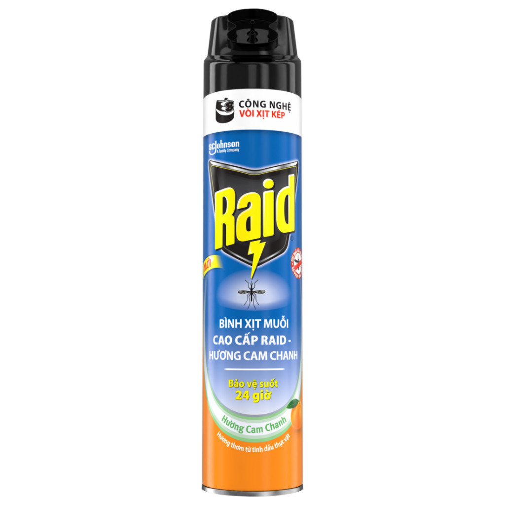 Ảnh RAID Bình Xịt Muỗi Hương Cam Chanh 520ml 1