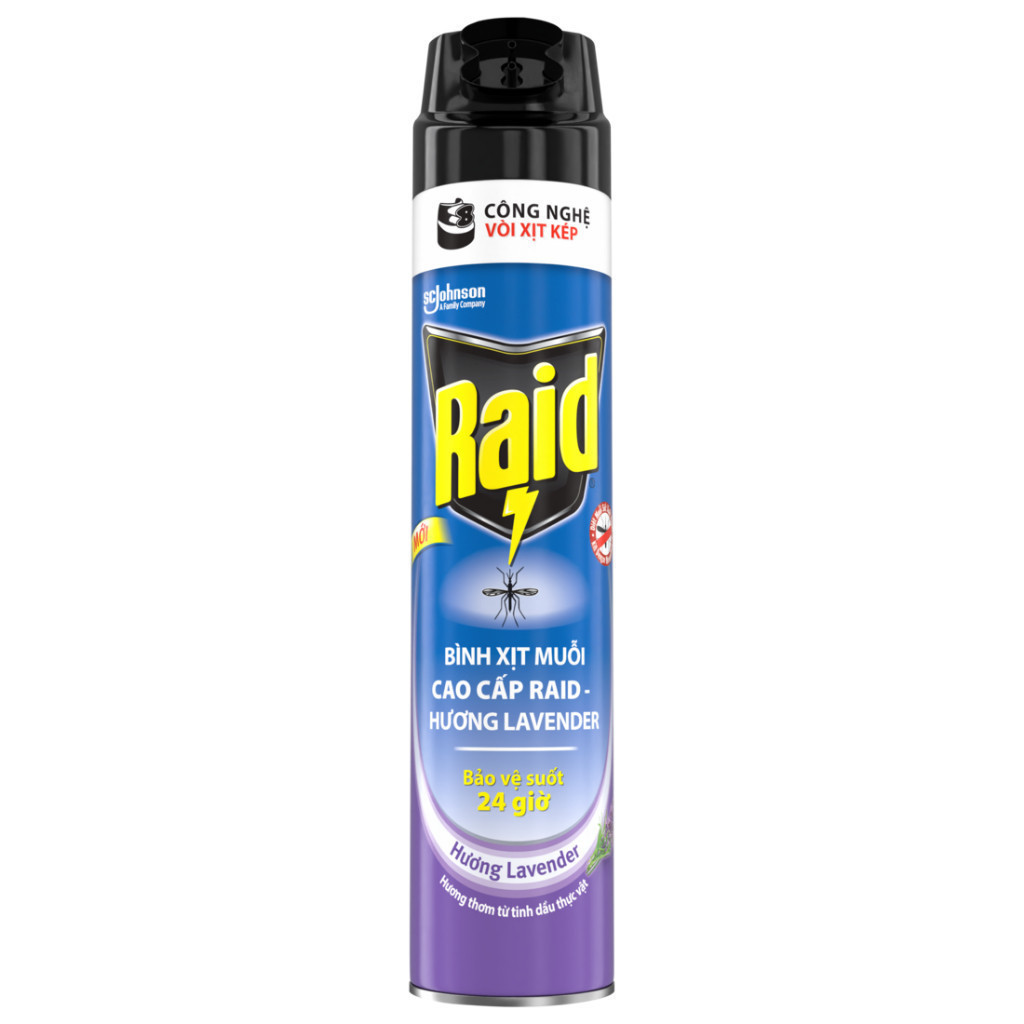 Ảnh RAID Bình Xịt Muỗi Hương Lavender 520ml 2