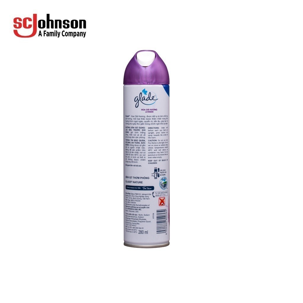 Ảnh GLADE Combo 2 Xịt Thơm Phòng Hương Lavender 280mlx2 3