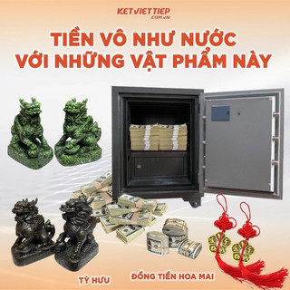 Đồng Xu Hoa Mai Phong Thủy Chiêu Tài Lộc (Vật Phẩm Trang Trí Két Sắt)