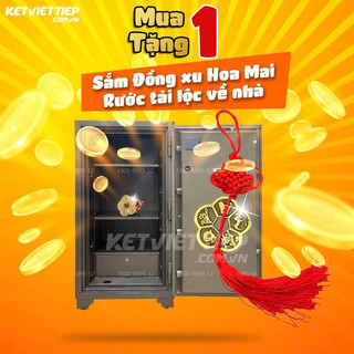 Đồng Xu Hoa Mai Phong Thủy Chiêu Tài Lộc (Vật Phẩm Trang Trí Két Sắt)