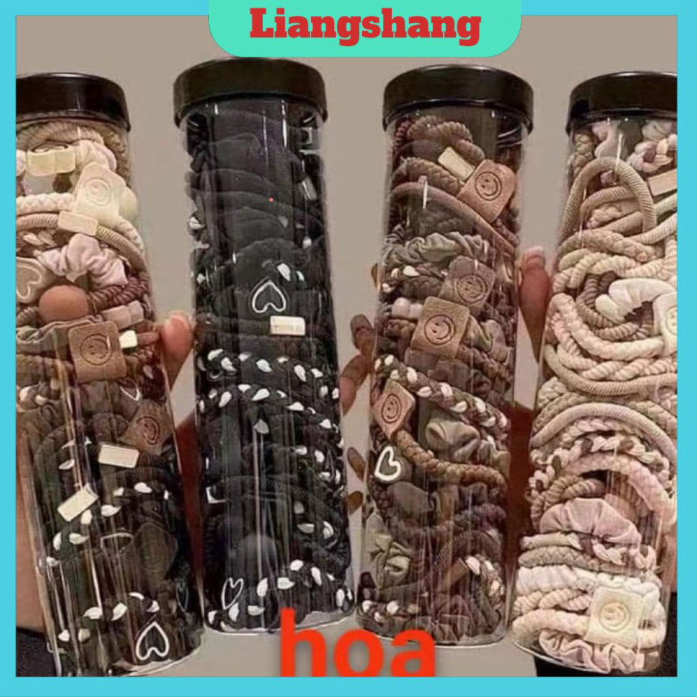 Ống 20 Dây Chun Tóc Vặn Thừng - Set 20 Dây Thun Cột Tóc Màu Nâu Trà Sang Chảnh Đáng Yêu Xinh Xỉu Mẫu Mới Nhất