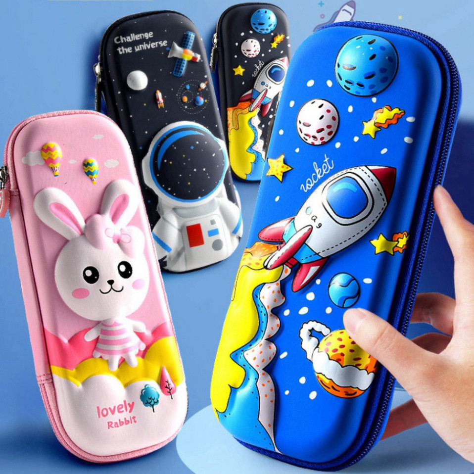 Hộp Bút In Lụa Họa Tiết Dễ Thương Sáng Tạo Cho Bé