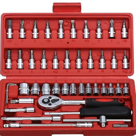 BỘ DỤNG CỤ 46 CHI TIẾT, BỘ DỤNG CỤ MỞ BU LÔNG ỐC VÍT ĐA NĂNG