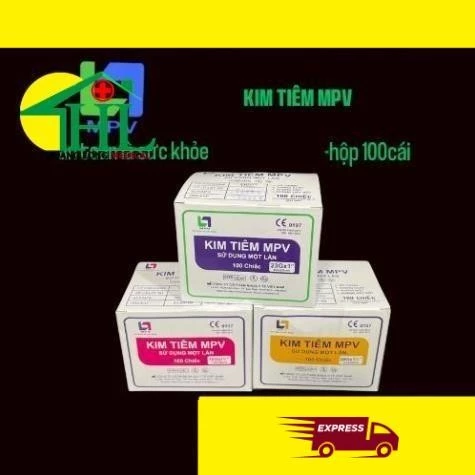 Hộp 100 cái Kim tiêm 18G 23G kim lấy thuốc pha thuốc tiêm chích lấy máu MPV
