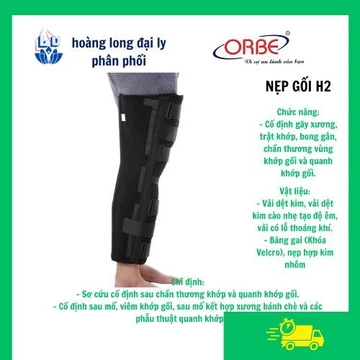 Nẹp Gối Orbe H2 Hỗ Trợ Cố Định Xương Khớp Gối & Quanh Khớp Gối