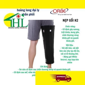 Nẹp Gối Orbe H2 Hỗ Trợ Cố Định Xương Khớp Gối & Quanh Khớp Gối