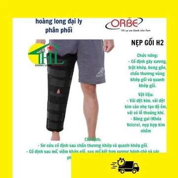 Nẹp Gối Orbe H2 Hỗ Trợ Cố Định Xương Khớp Gối & Quanh Khớp Gối