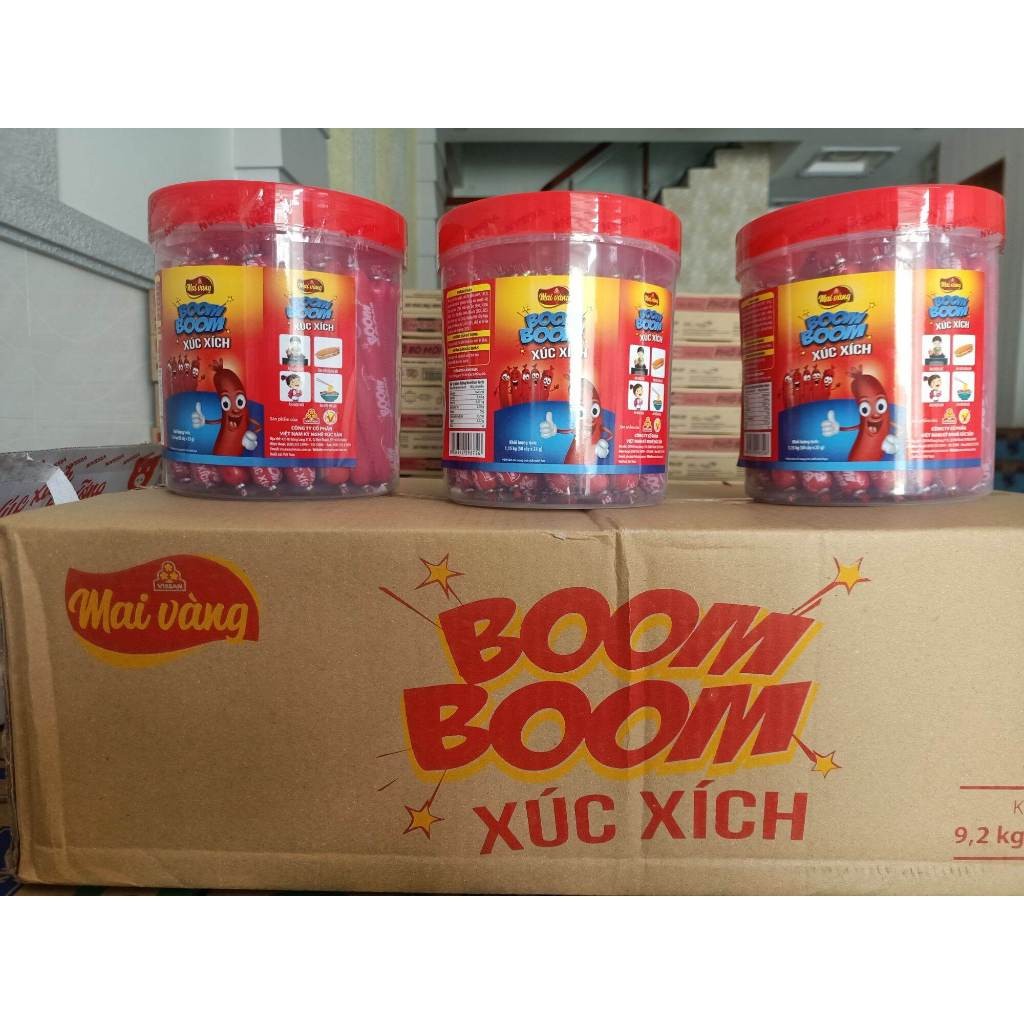 Xúc xích Vissan Boom Boom hộp 50 cây 23g - hộp 1.15kg
