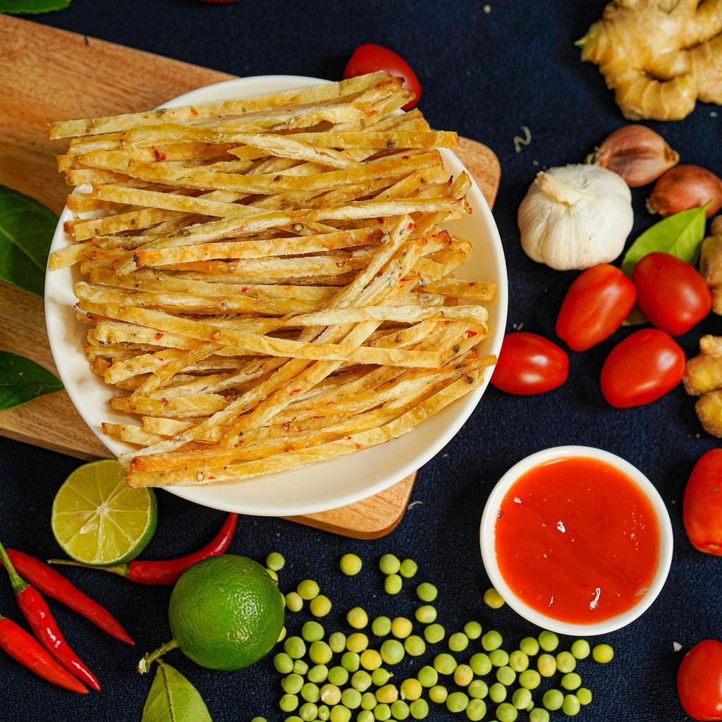 Khô cá thiều sợi que thơm ngon gói 250g và gói 500g