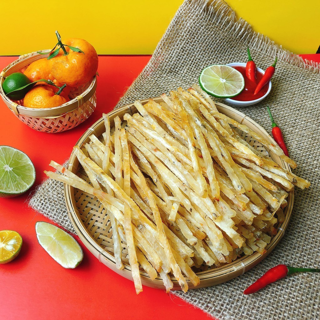 Khô cá thiều sợi que thơm ngon gói 250g và gói 500g