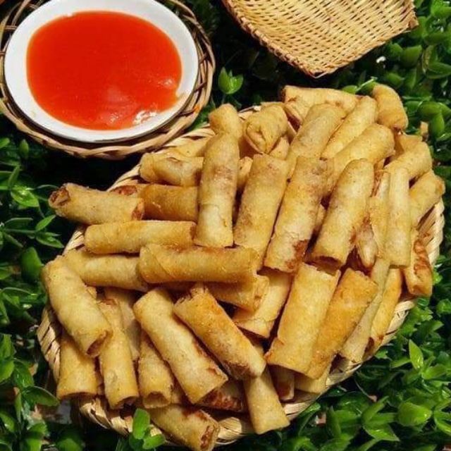 Chả giò tôm sấy mini ăn liền lon 150g giòn ngon nhãn hiệu Vissan - Chả giò ALNN tôm VISSAN