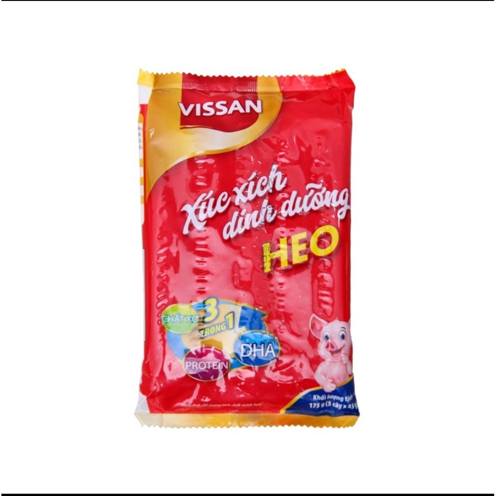 Xúc xích heo dinh dưỡng Vissan gói 175g (5 cây x 35g)