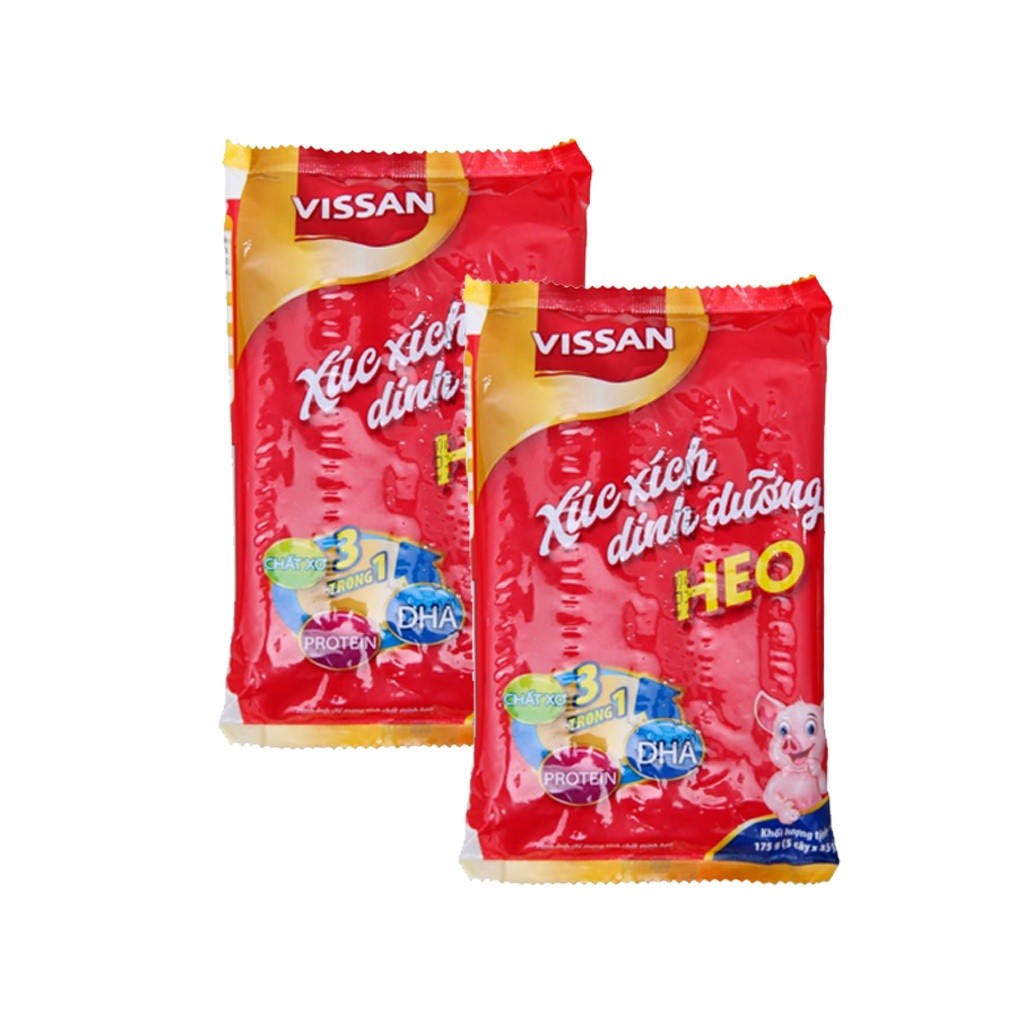 Xúc xích heo dinh dưỡng Vissan gói 175g (5 cây x 35g)