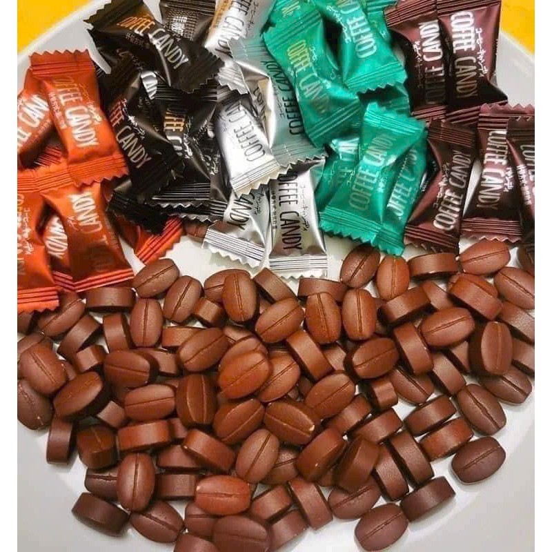 Kẹo cà phê không đường viên nén Coffee Candy 100g có khoảng 100 viên