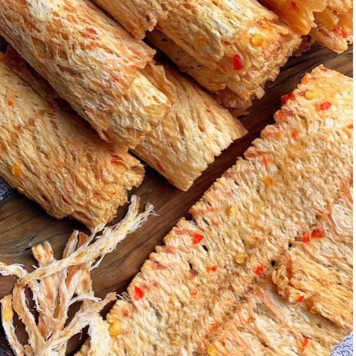 [Loại 1] Khô mực cán mềm tẩm gia vị nguyên con hũ 140g