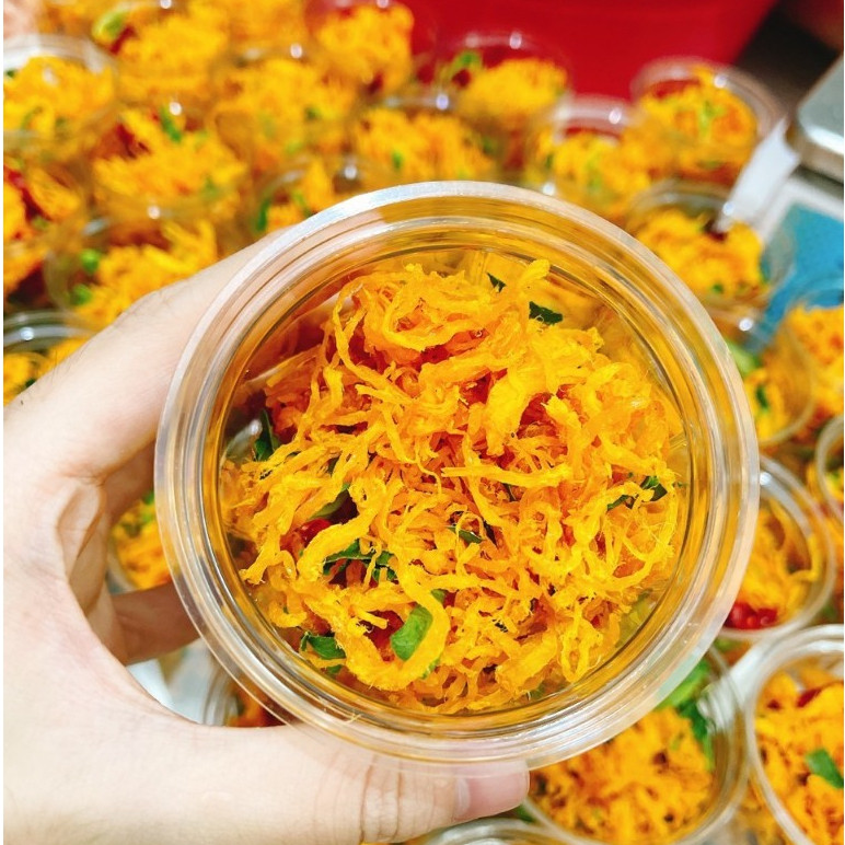 Khô gà lá chanh xé cay hũ 250g/gói 500g đồ ăn vặt Vfarmie