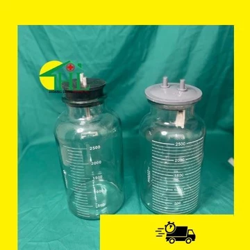 Bình Thủy Tinh Đựng Dịch Cho Máy Hút Dịch 2 Bình Yuwell 7A-23D, 7A-23B