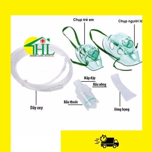 Bộ Phụ Kiện Máy Xông Khí Dung - Phụ Kiện Xông Mũi Họng Phù Hợp Tất Cả Các Dòng Máy