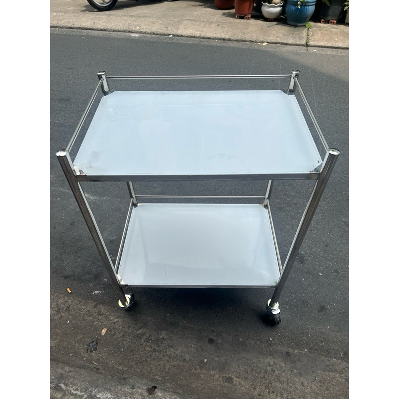 XE ĐẨY INOX, KỆ INOX, KỆ SPA, XE ĐẨY DỤNG CỤ 40cm x 60cm KHÔNG HỘC ...